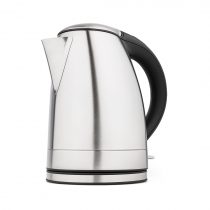 Paslanmaz çelik (inox) kettle profesyonel ürün çekimi. Metal yüzeylerde ortam yansıması olmadan, fırçalanmış çelik dokusunun net bir şekilde yansıtıldığı stüdyo fotoğrafçılığı örneği.